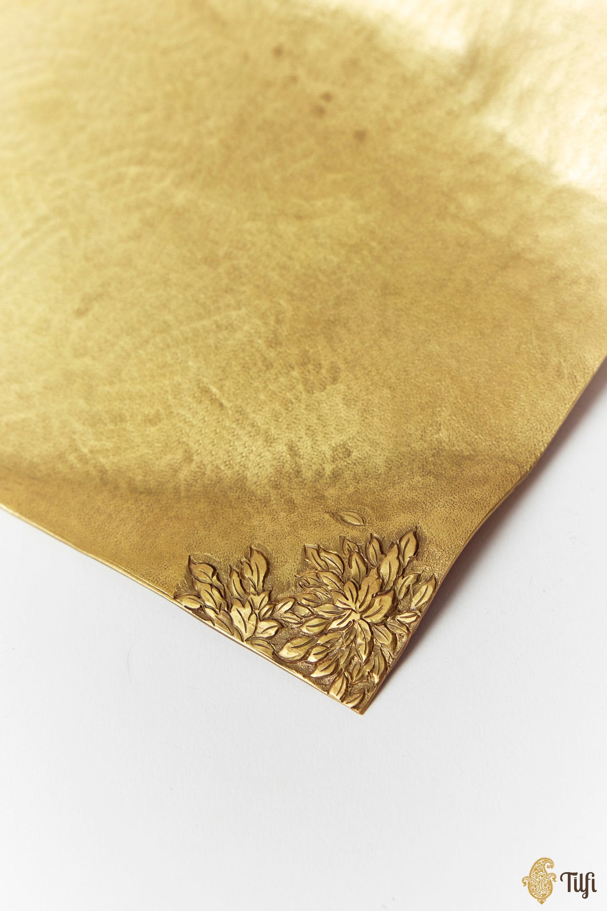 'Tiger in Stream' Shikargah Handcrafted Brass Platter