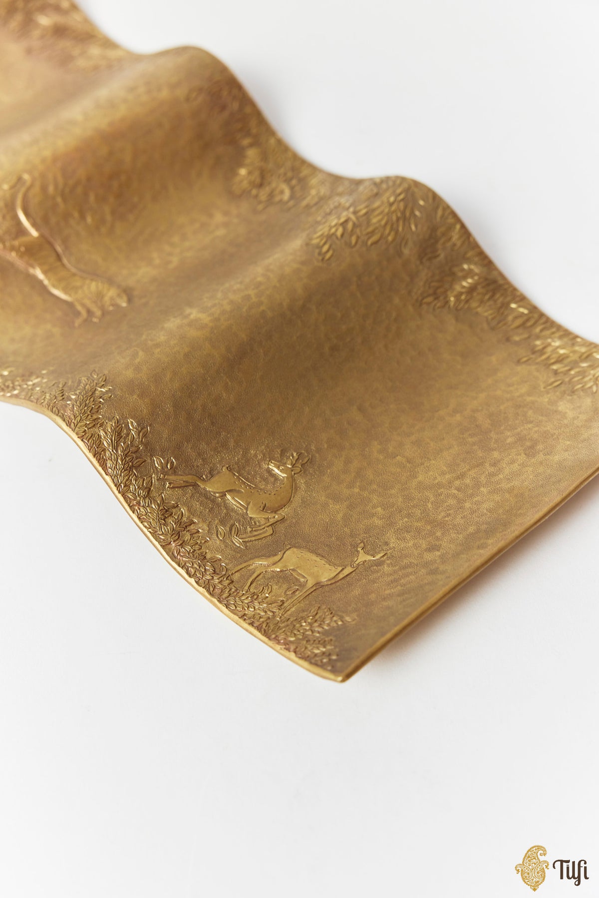 'Canopy of Life' Handcrafted Brass Wine-Bottle Holder