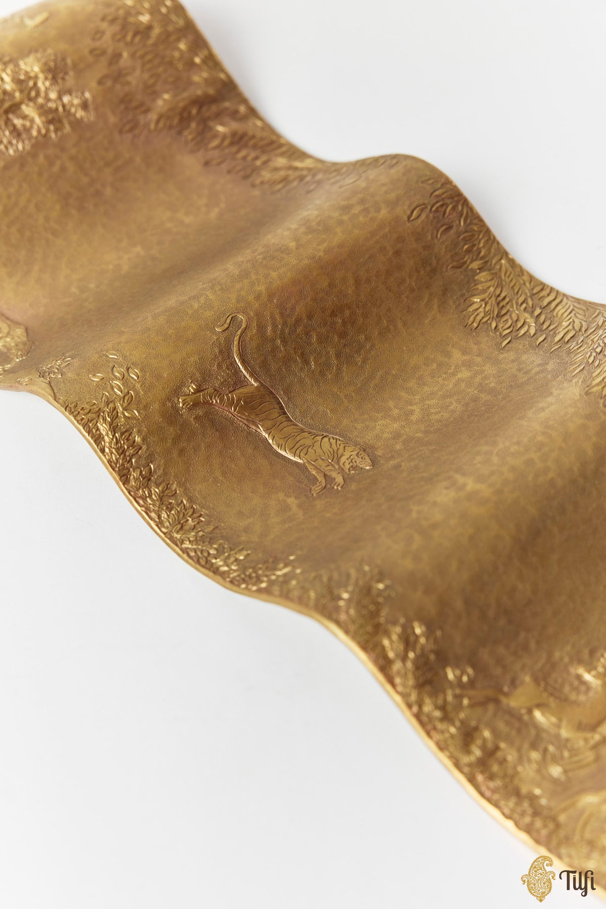 'Canopy of Life' Handcrafted Brass Wine-Bottle Holder