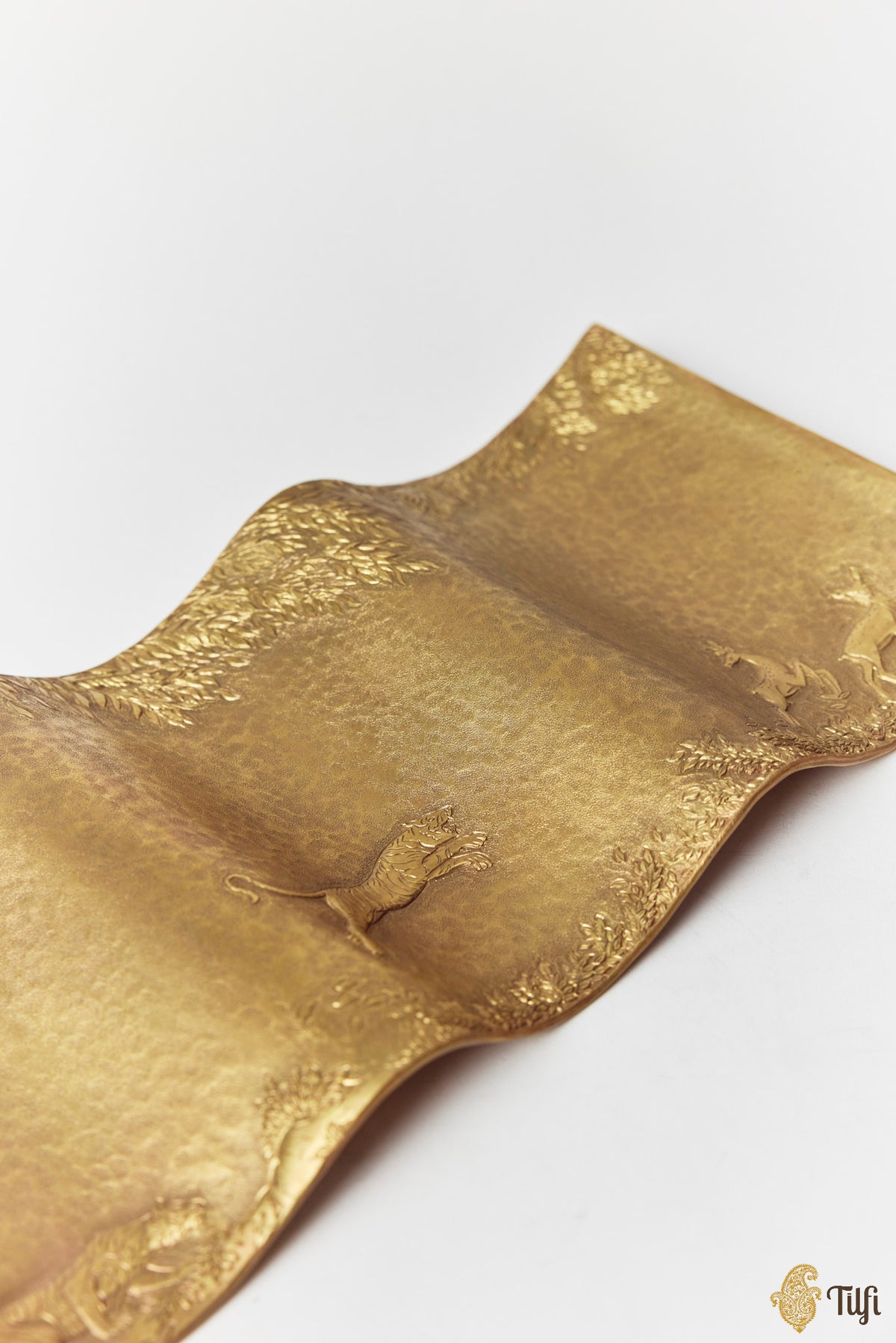 'Canopy of Life' Handcrafted Brass Wine-Bottle Holder