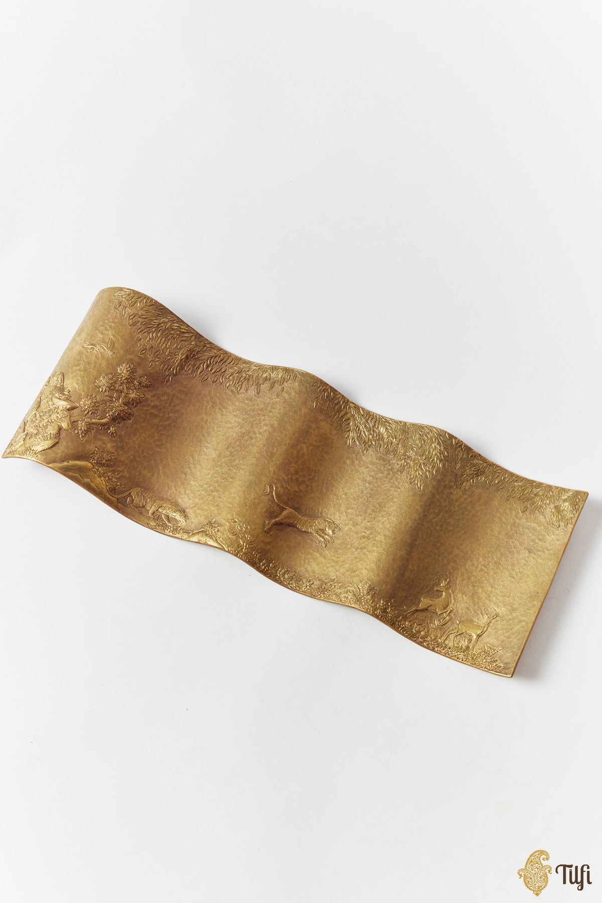 'Canopy of Life' Handcrafted Brass Wine-Bottle Holder