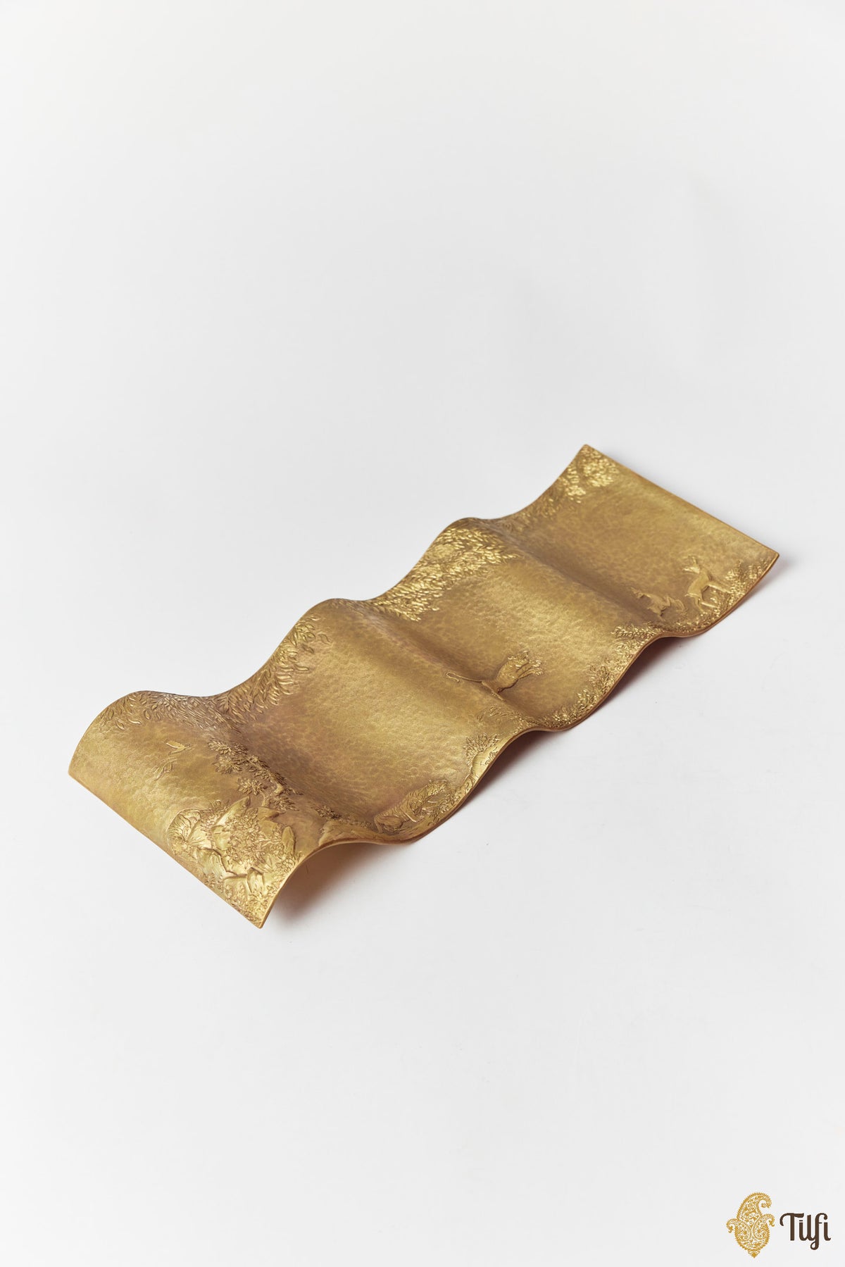 'Canopy of Life' Handcrafted Brass Wine-Bottle Holder