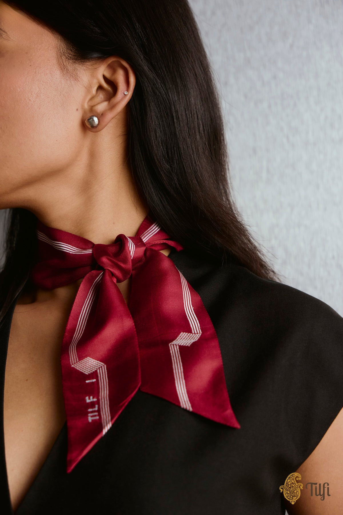 Maroon Pure Silk Tillet
