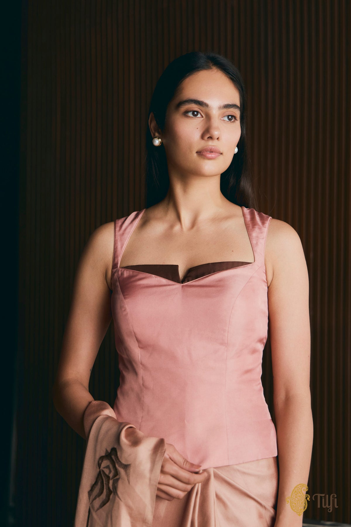 Pink Pure Silk Twill Blouse