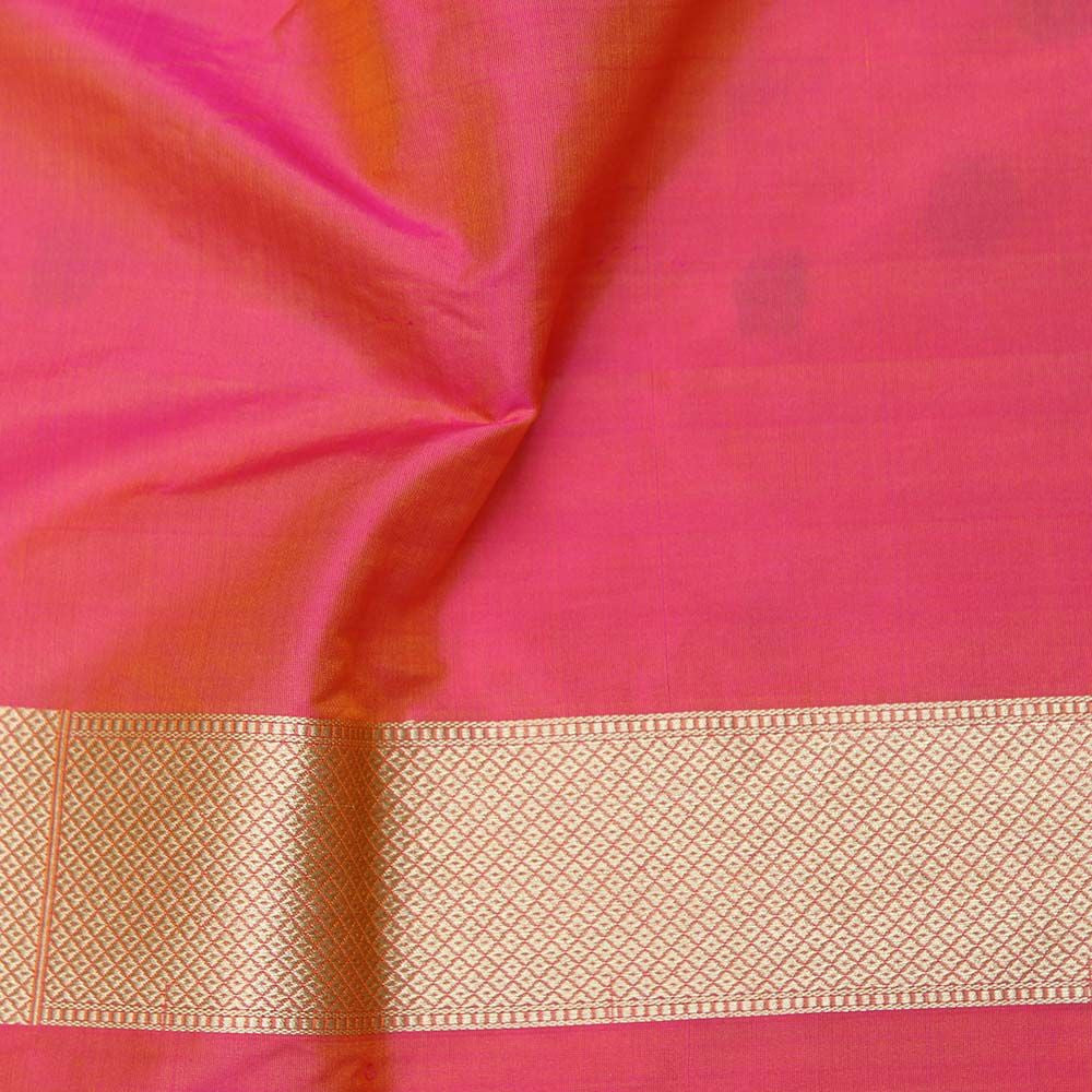 Gold-Rani Pure Katan Silk Banarasi Handloom Saree - Tilfi