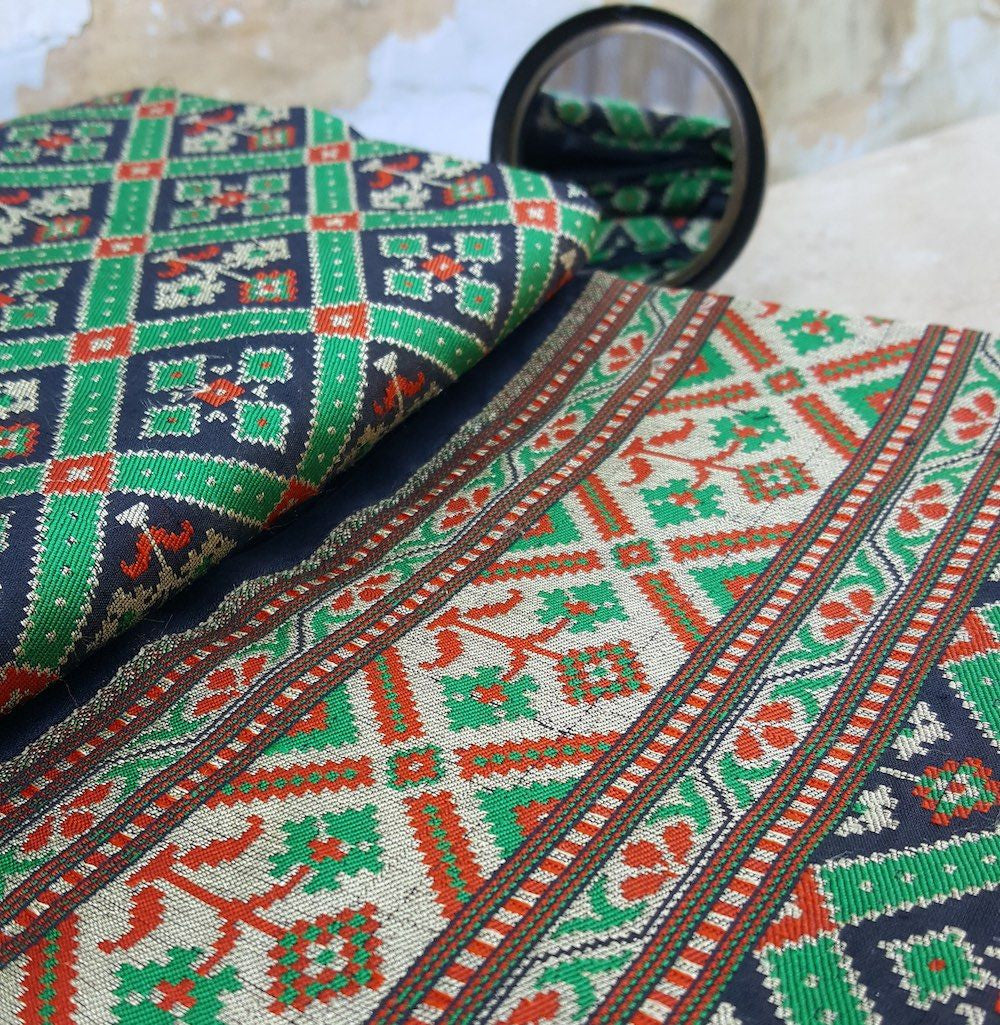 Green Pure Katan Silk Banarasi Patola Handloom Saree - Tilfi