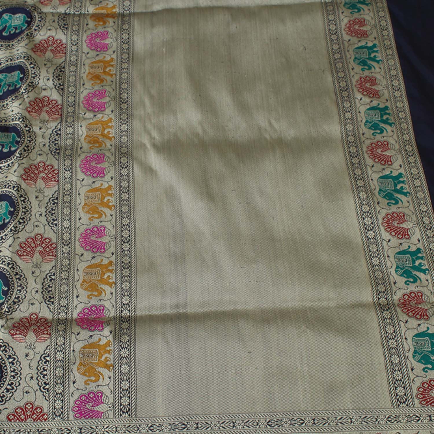 Zari Vasket Pure Katan Silk Banarasi Handloom Saree - Tilfi - 1