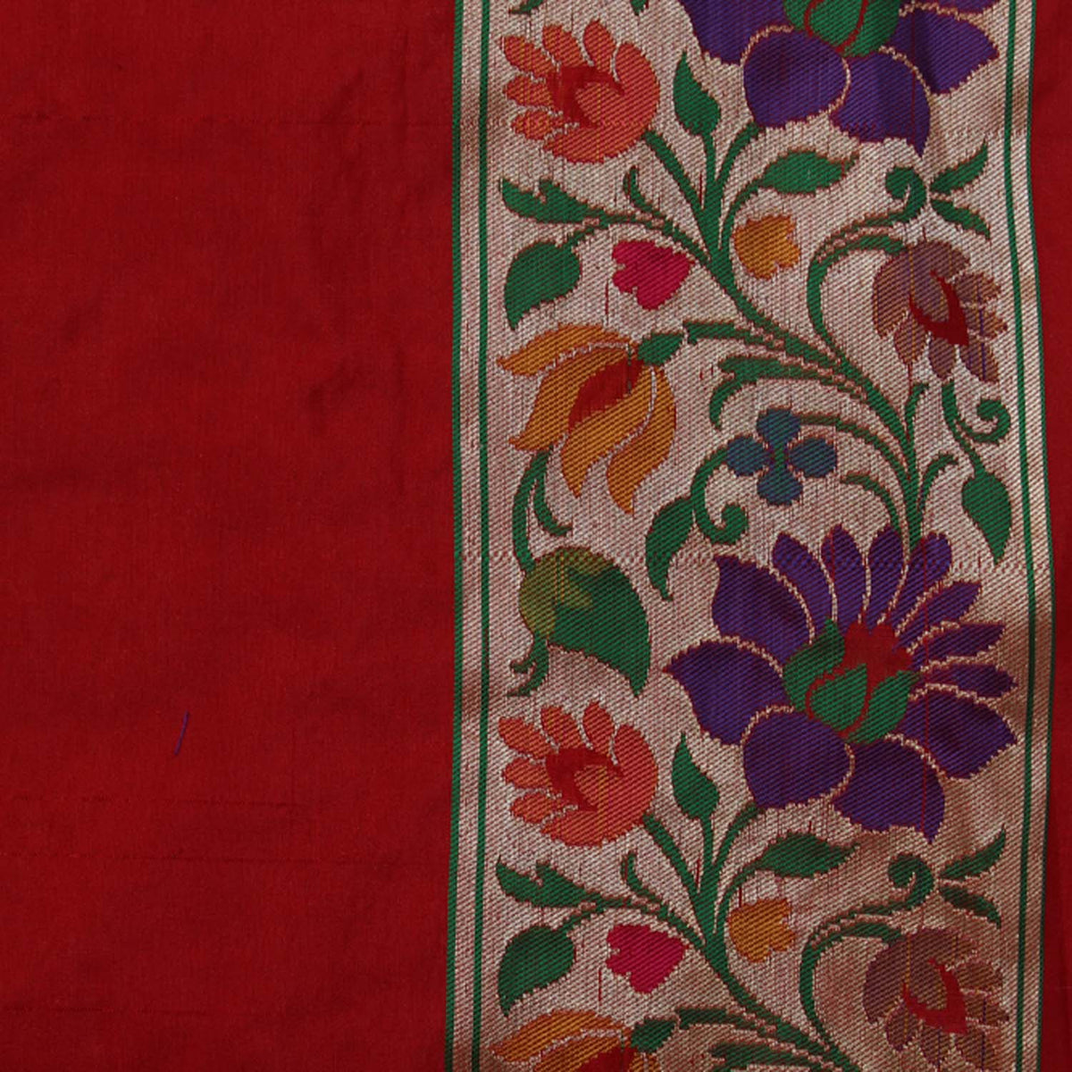 Off-White Pure Katan Silk Banarasi Handloom Saree - Tilfi - 4