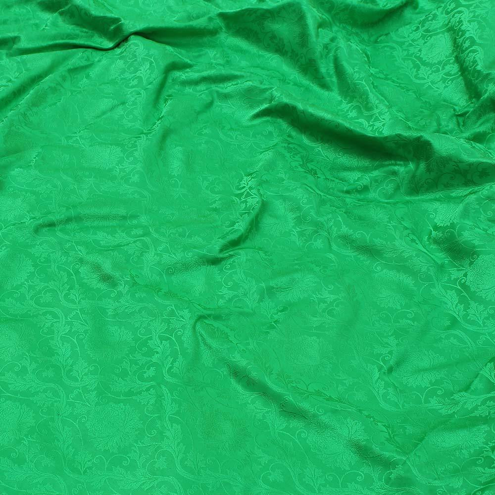 Pink Pure Katan Silk Dupatta & Green Pure Soft Satin Silk Fabric