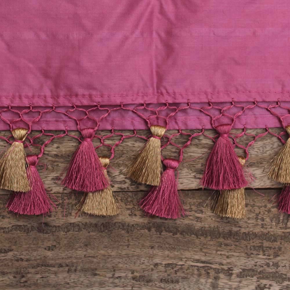 Pink Lavender Pure Katan Silk Banarasi Handloom Dupatta