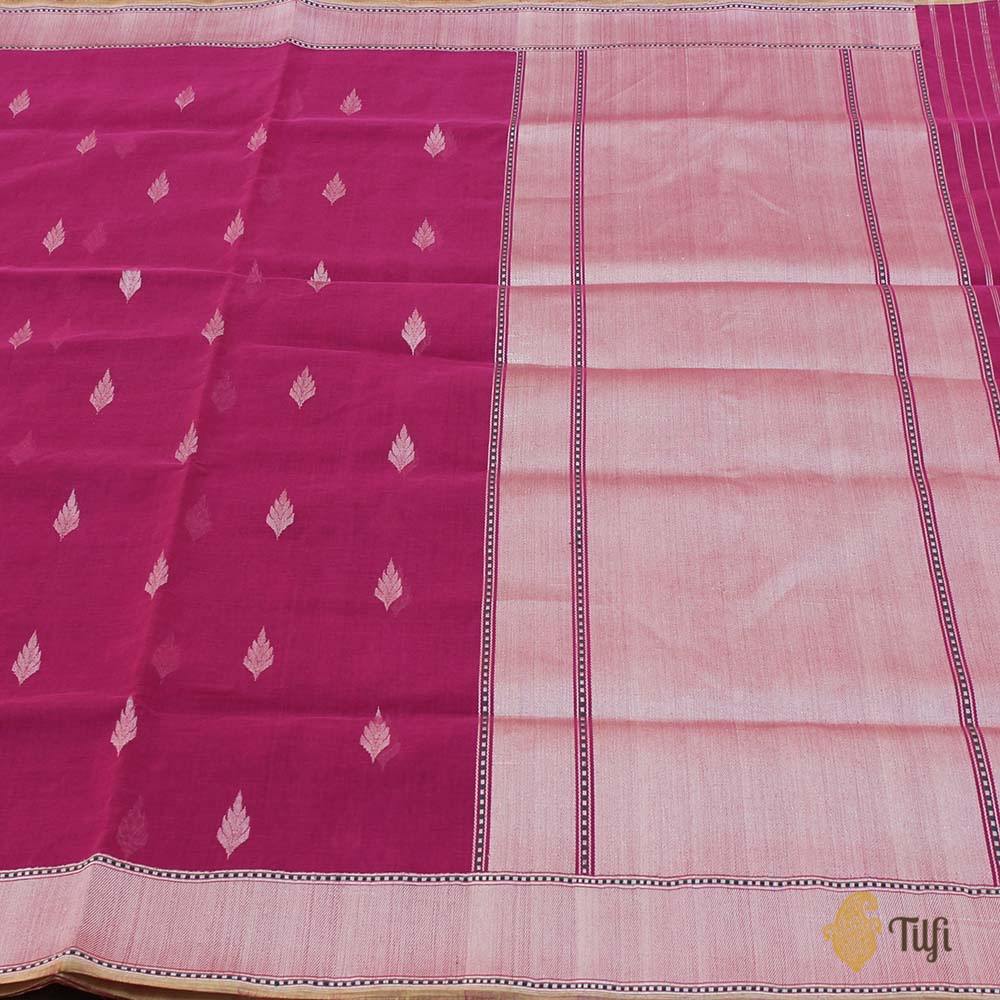 Pink Pure Cotton Banarasi Handloom Saree