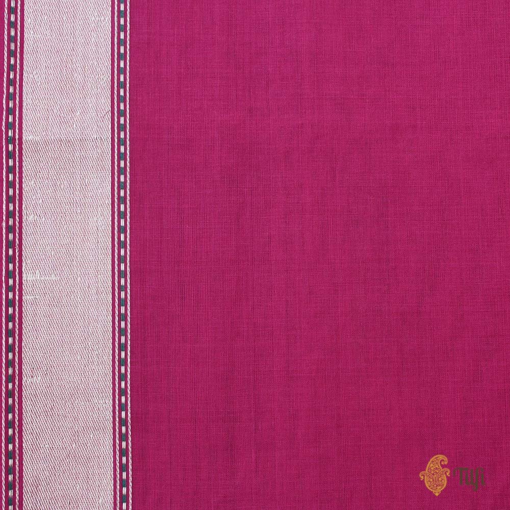 Pink Pure Cotton Banarasi Handloom Saree