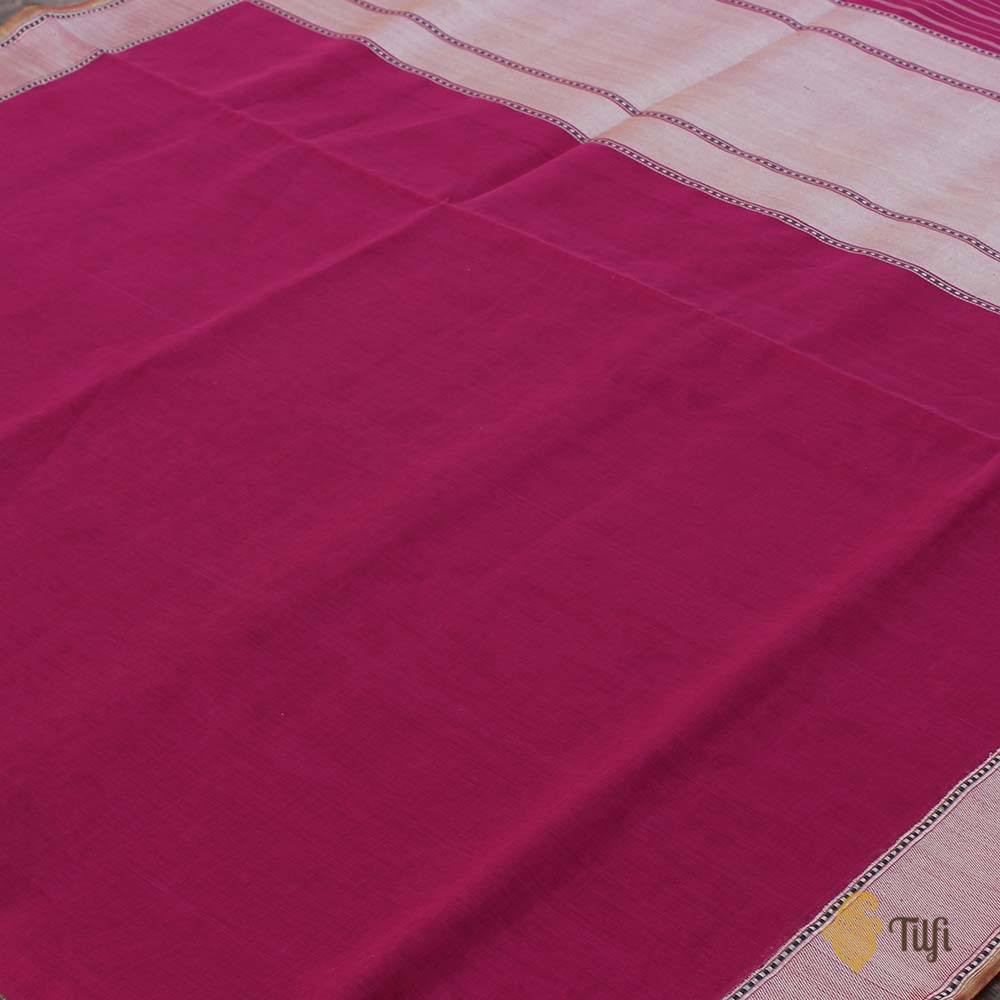 Pink Pure Cotton Banarasi Handloom Saree
