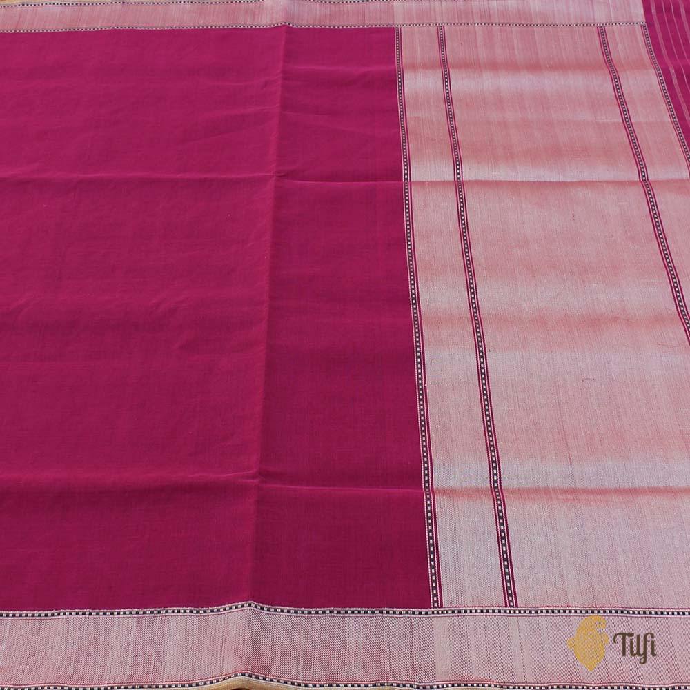 Pink Pure Cotton Banarasi Handloom Saree