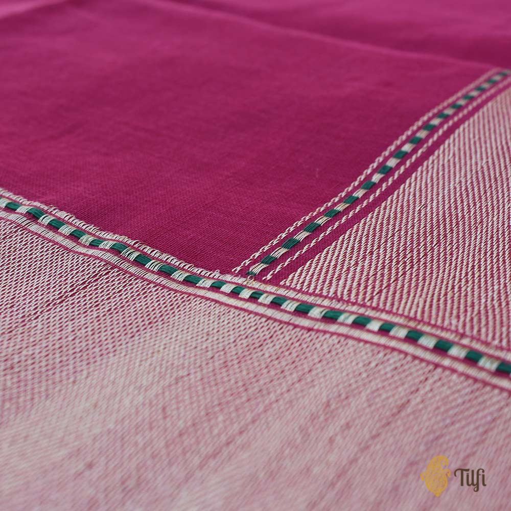 Pink Pure Cotton Banarasi Handloom Saree