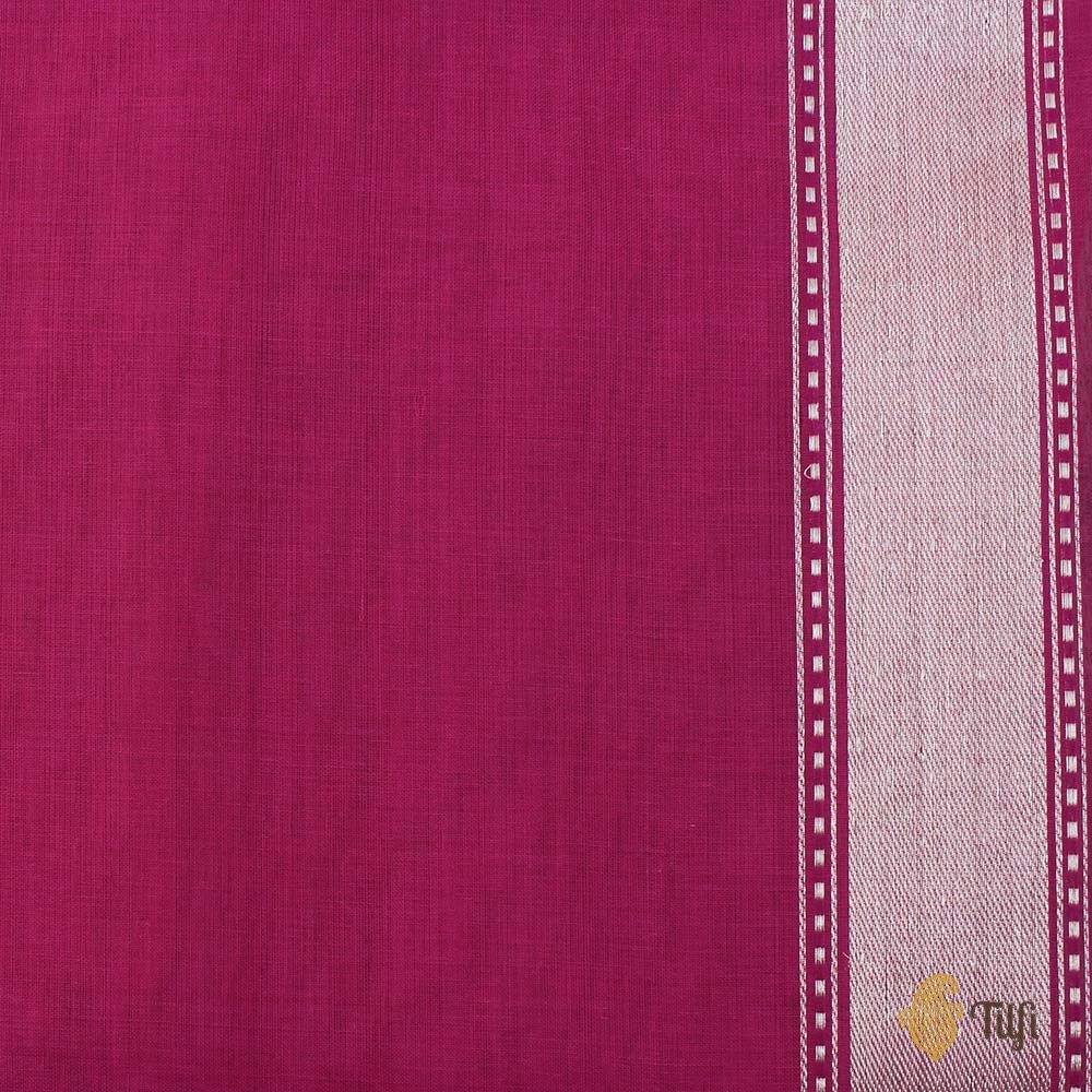 Pink Pure Cotton Banarasi Handloom Saree