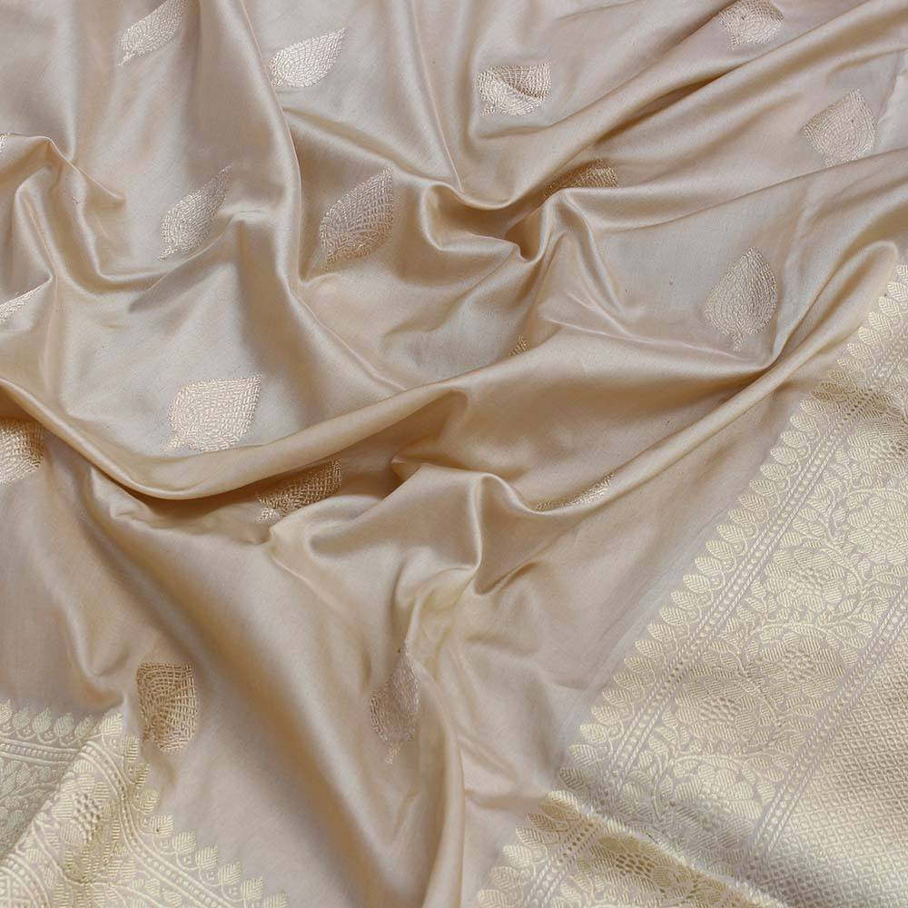 Tussar Colour Pure Katan Silk Banarasi Handloom Saree