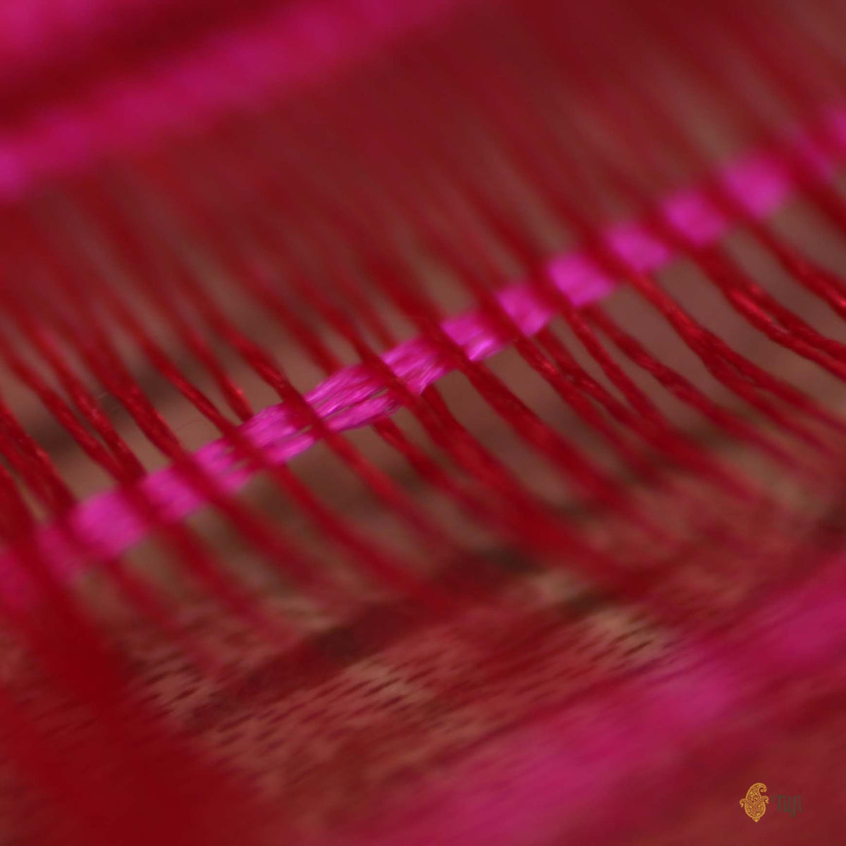 Red-Rani Pink Pure Katan Silk Banarasi Handloom Saree