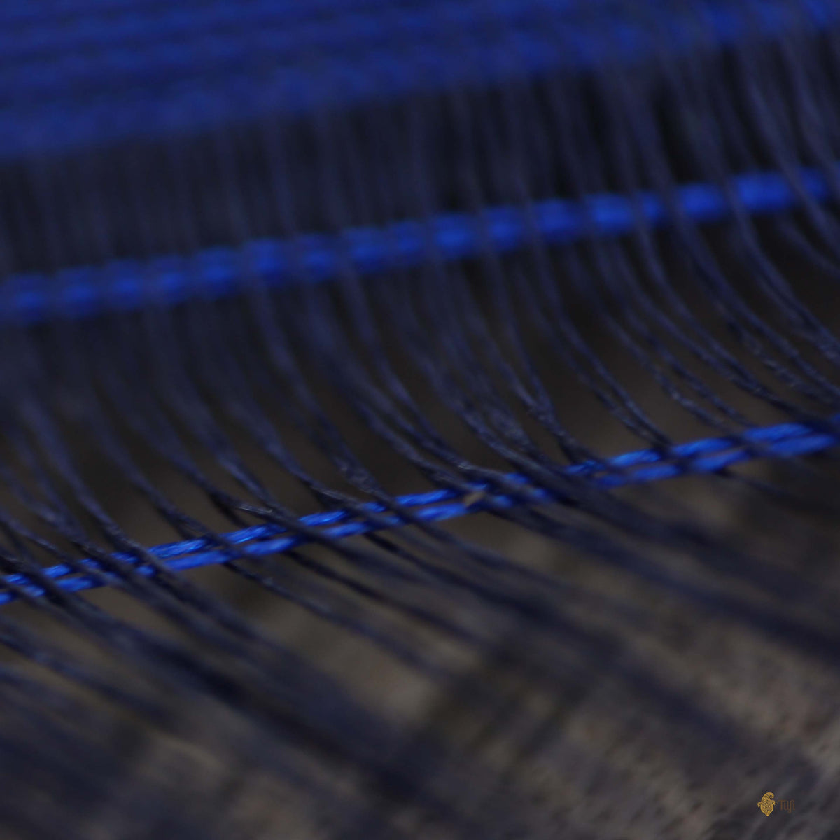 Black-Dark Blue Pure Katan Silk Banarasi Shikaargah Handloom Saree