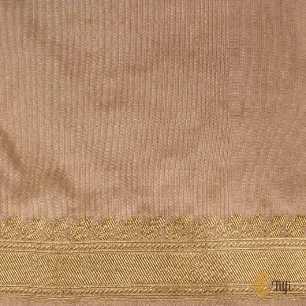 Dusty Rose Pink Pure Katan Silk Banarasi Handloom Saree