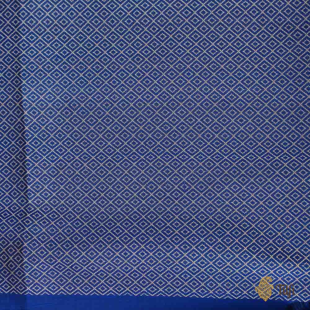 Black-Midnight Blue Pure Katan Silk Banarasi Handloom Saree