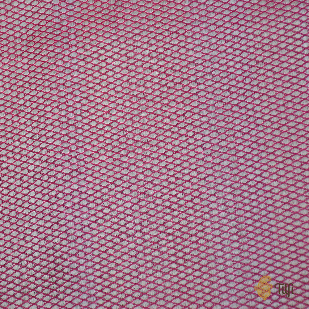 Red-Pink Pure Katan Silk Banarasi Handloom Saree