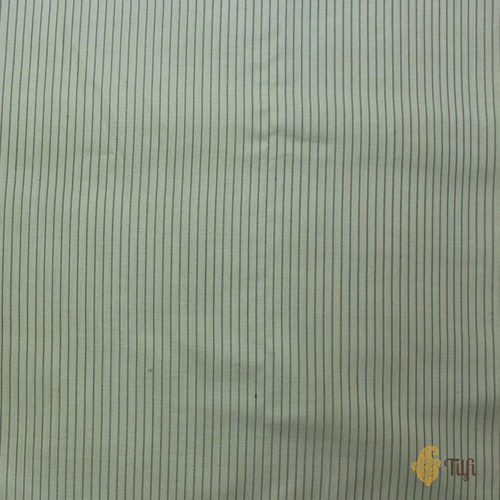 Beige-Black Pure Katan Silk Banarasi Handloom Saree