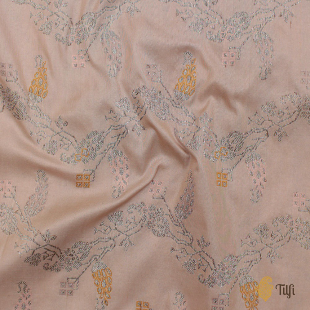 Light Pink Pure Katan Silk Banarasi Handloom Saree