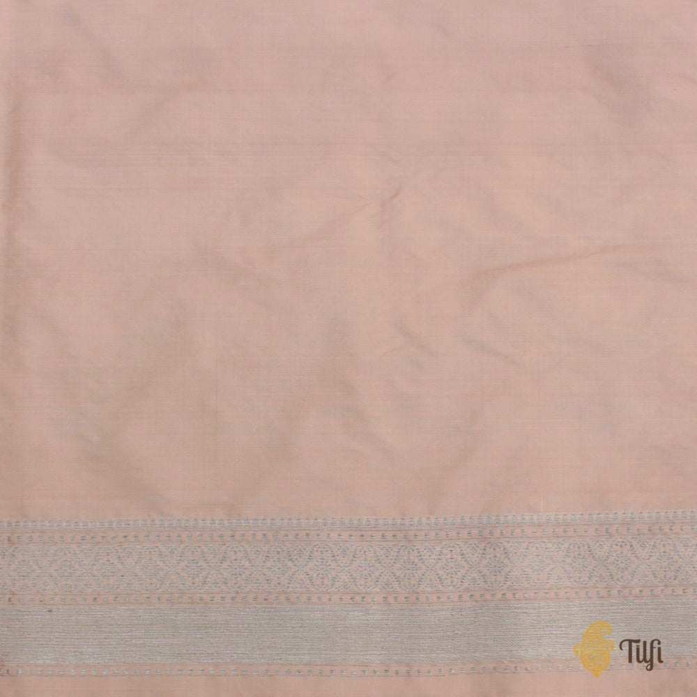 Light Pink Pure Katan Silk Banarasi Handloom Saree