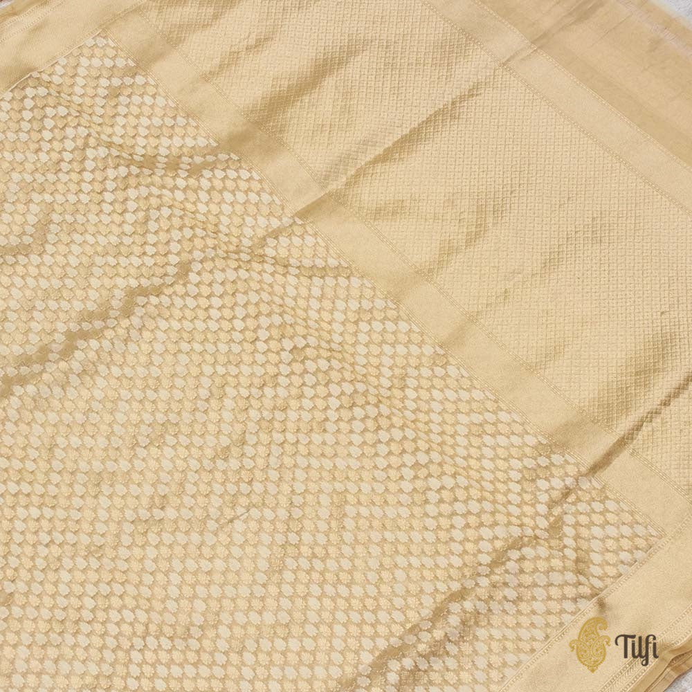 Gold Pure Kora Tissue Banarasi Handloom Saree