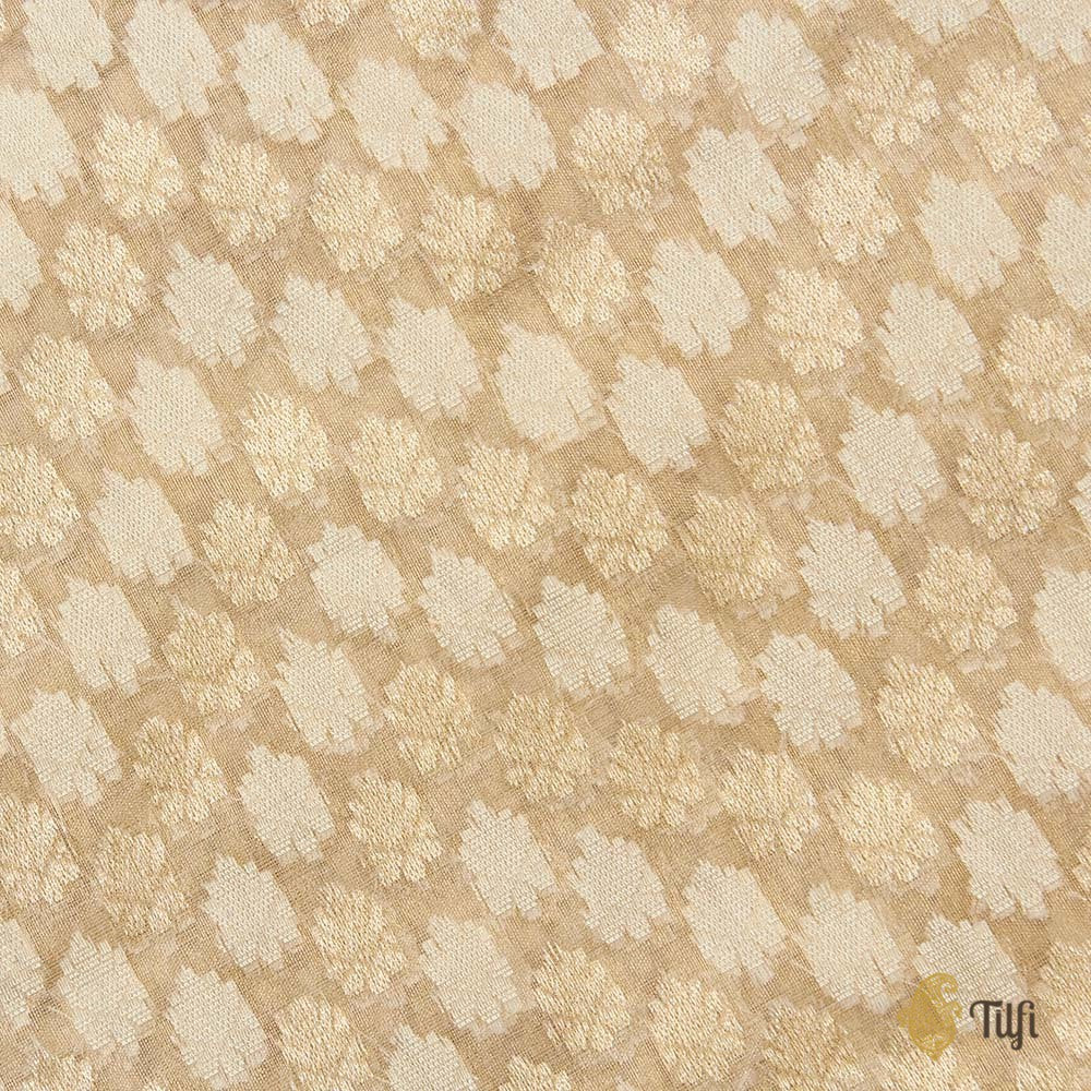 Gold Pure Kora Tissue Banarasi Handloom Saree