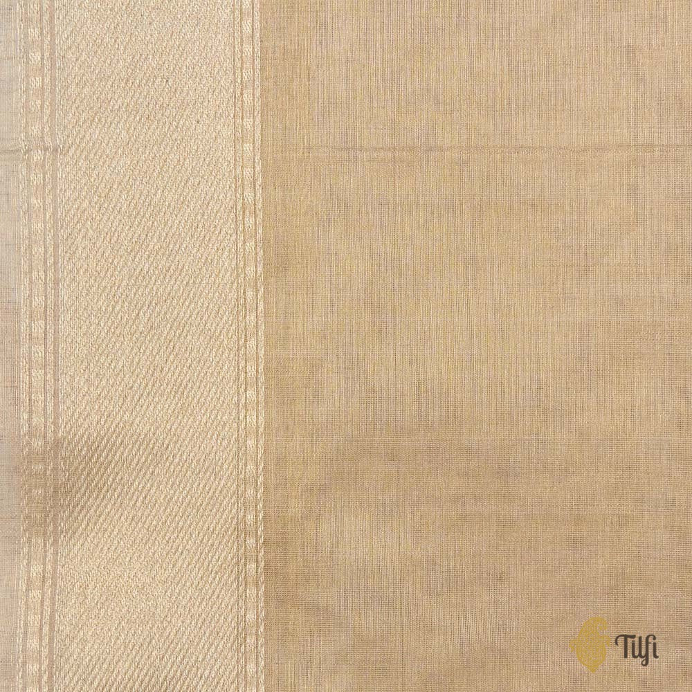 Gold Pure Kora Tissue Banarasi Handloom Saree