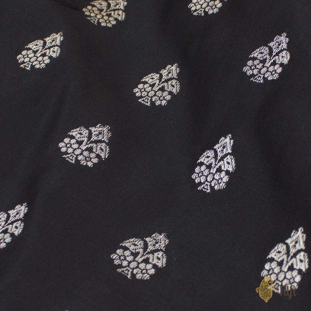 Black Pure Katan Silk Banarasi Handloom Saree