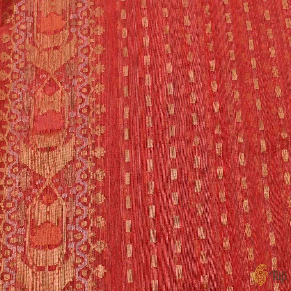 Tussar Pure Tussar Silk Net Banarasi Handloom Saree