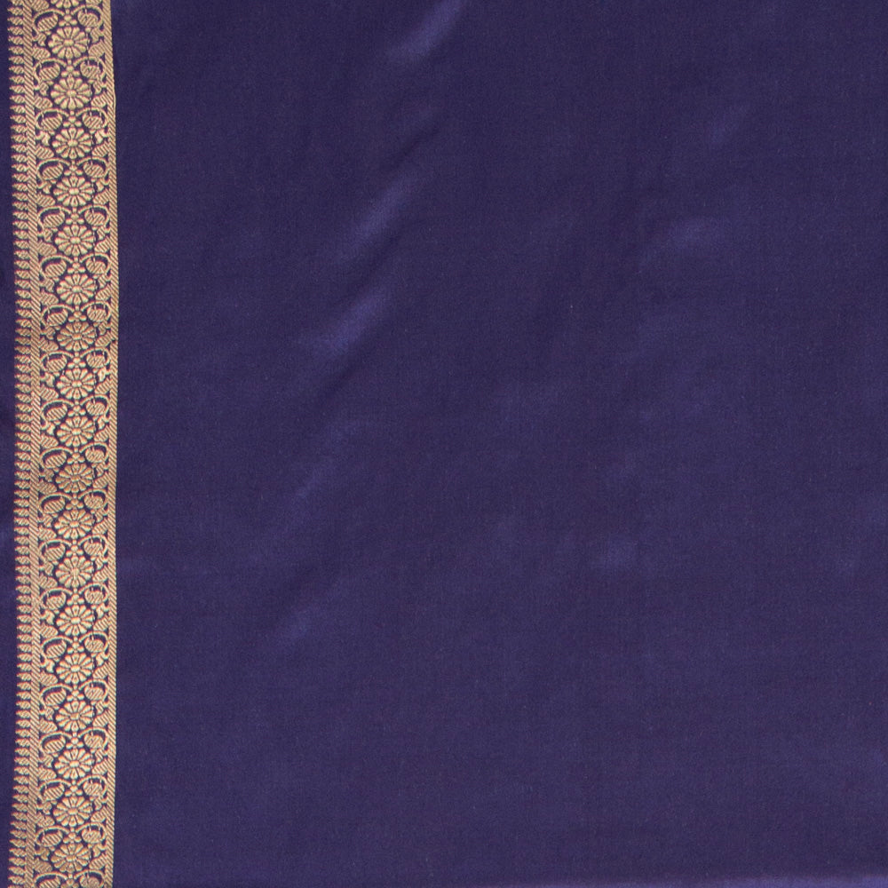 Navy Blue Pure Katan Silk Banarasi Handloom Saree