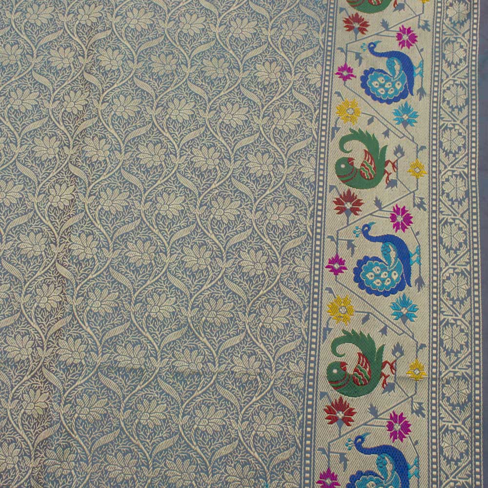 Rani Pink-Red Pure Katan Silk Banarasi Paithani Handloom Saree