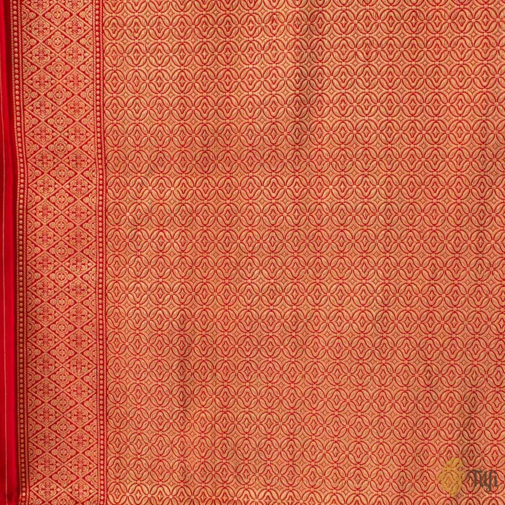 Red Pure Katan Silk Banarasi Handloom Saree