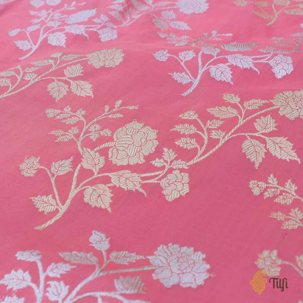 Old Rose Pink Pure Katan Silk Banarasi Handloom Saree