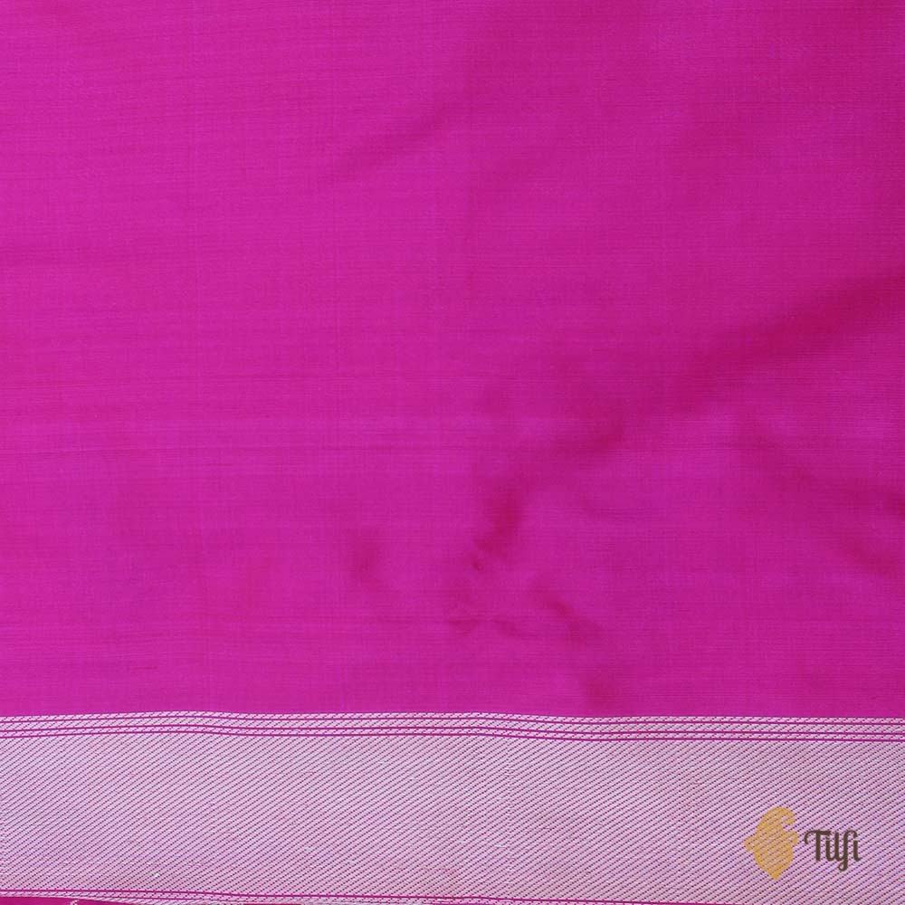 Red-Rani Pink Pure Katan Silk Banarasi Handloom Saree