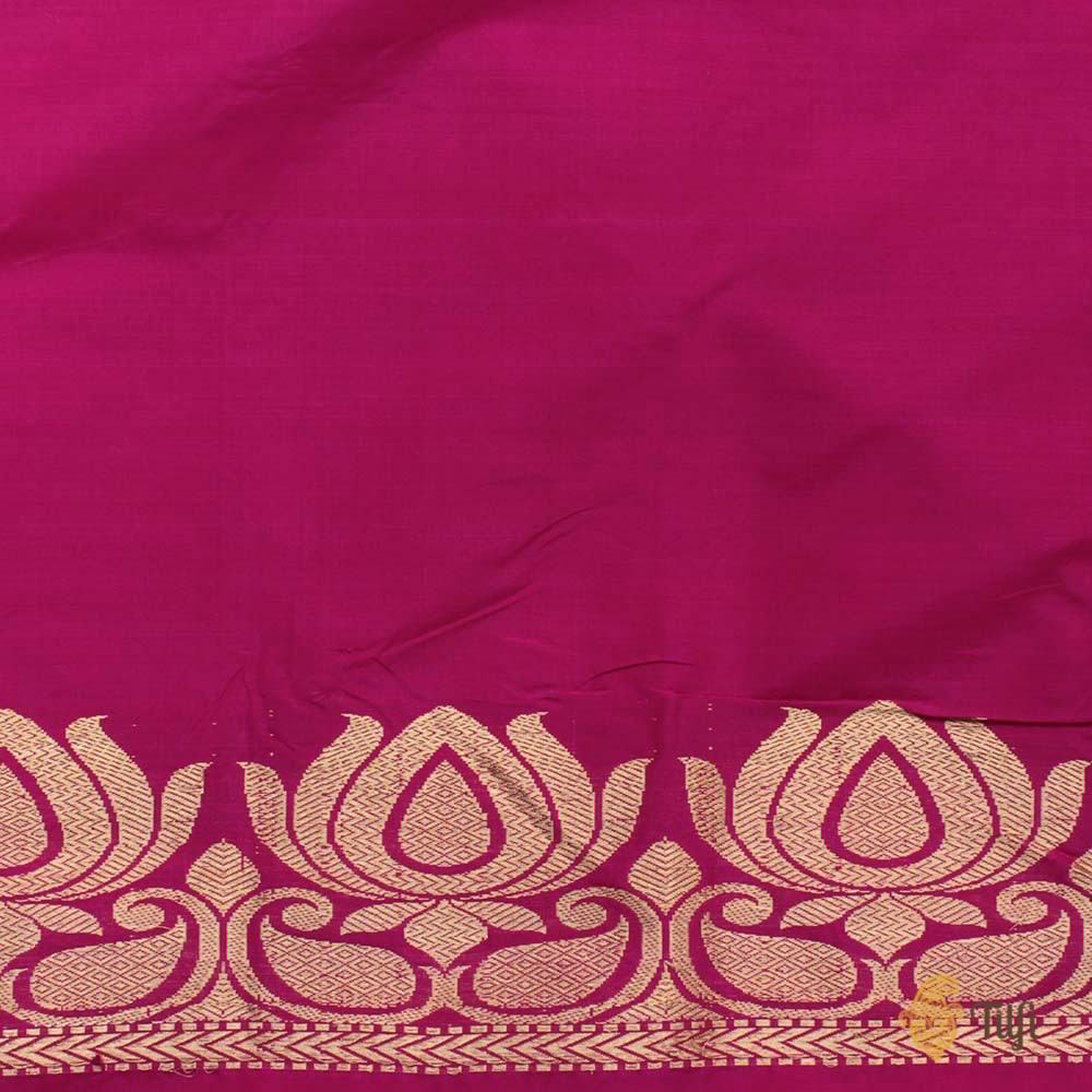 Checkered Pure Katan Silk Handloom Banarasi Saree