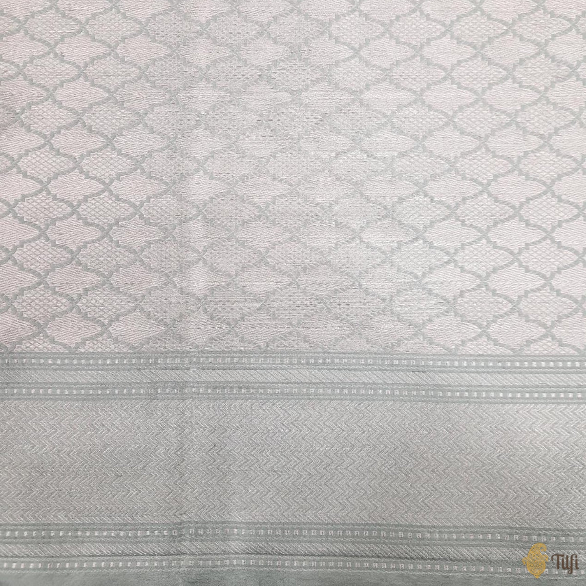 Light Blue Pure Katan Silk Banarasi Handloom Saree