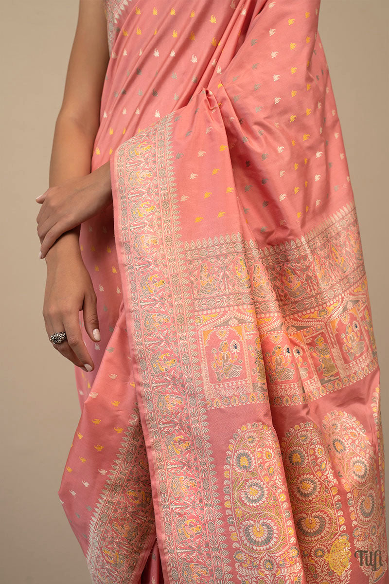 Pure Handwoven Banarasi Sarees Tagged "pink" - Tilfi